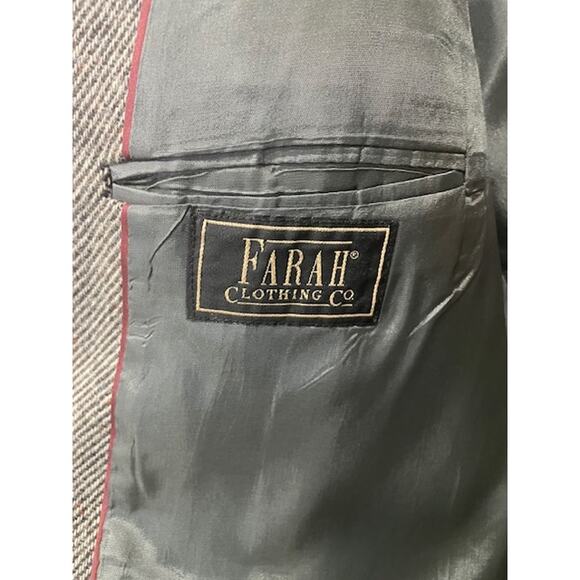 Vintage 100% Wool Gray Brown 40L Tweed Professional Blazer - Picture 4 of 12